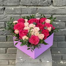 Цветочная композиция из Розы в коробке в Пошехонье