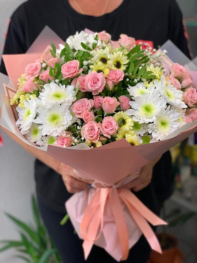 Букет цветов из: Розы и Хризантемы в Пошехонье