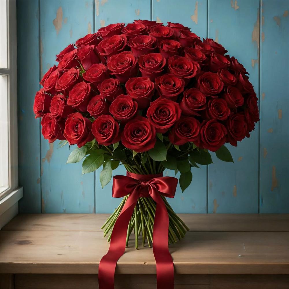 Букет Красные розы Блэк Меджик в Пошехонье