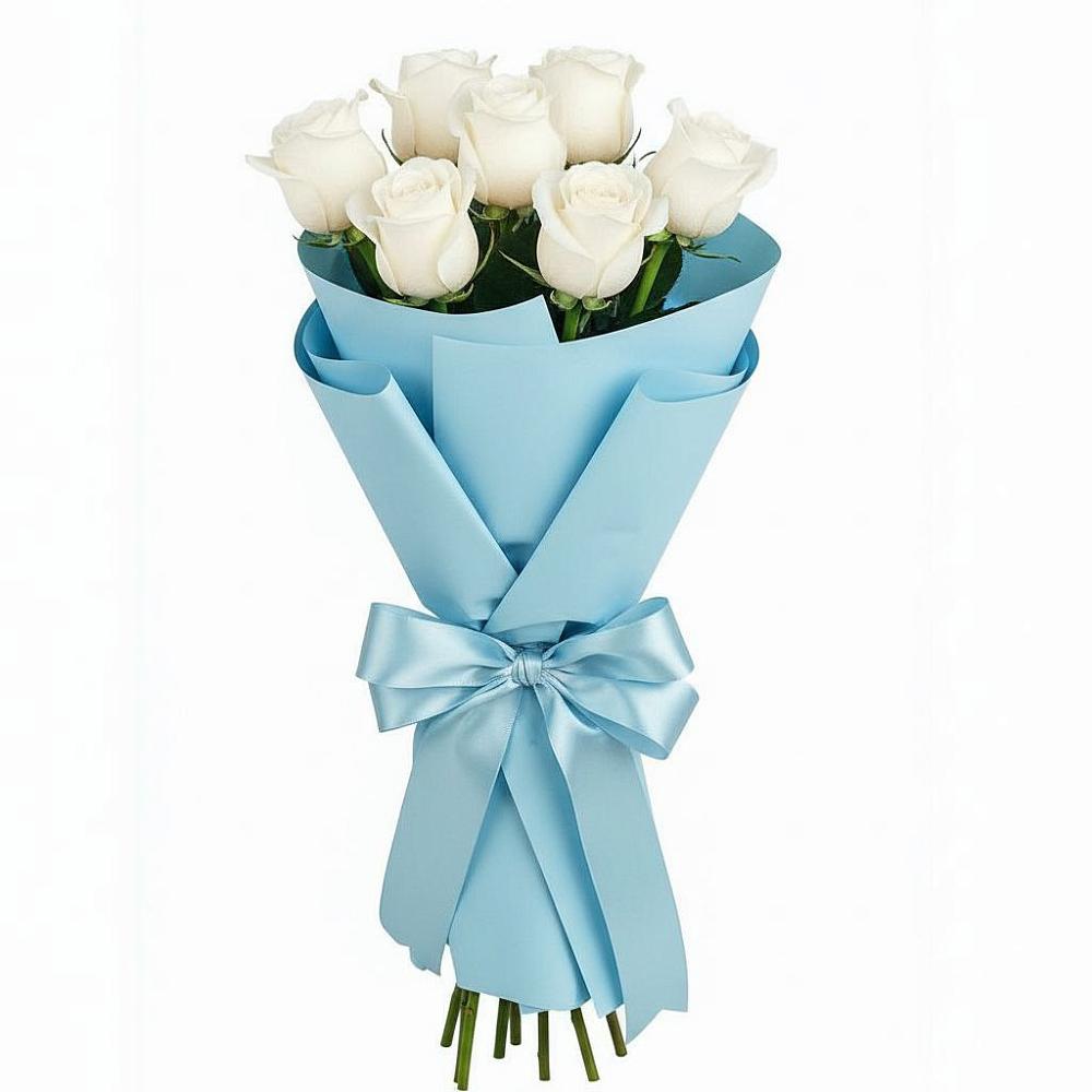 Букет 7 белых роз Проуд в Пошехонье