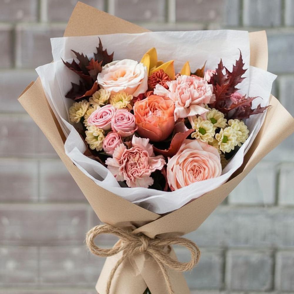 Букет цветов из: Гвоздики, Хризантемы и Розы в Пошехонье