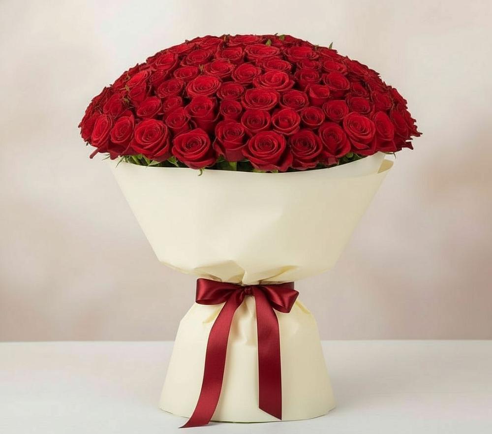 Букет 101 Красная роза Милано в Пошехонье