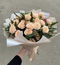 Букет Кремовые розы Латте в Пошехонье