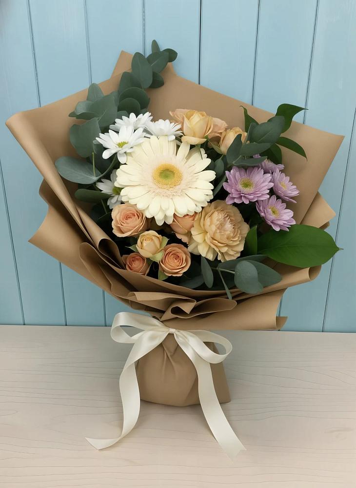Букет цветов из: Герберы и Хризантемы в Пошехонье