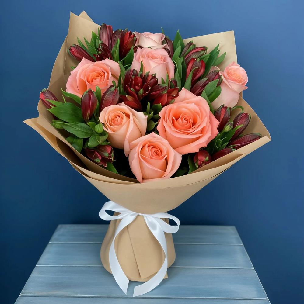 Букет цветов из: Розы и Альстромерии в Пошехонье