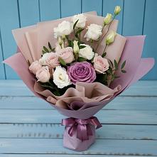 Букет цветов из:  Розы и Лизиантусы в Пошехонье