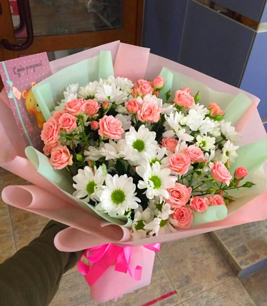 Букет цветов из: Розы и Хризантемы в Пошехонье