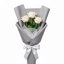 Букет 3 белые розы #REPLACE_PRED# Пошехонье
