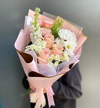 Букет цветов из:  Хризантемы и Розы в Пошехонье