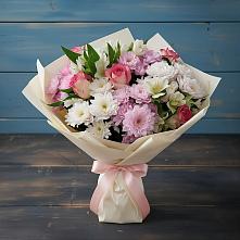 Букет цветов из:  Хризантемы, Альстромерии и Розы в Пошехонье