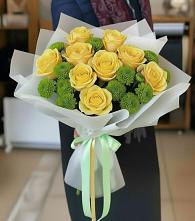 Букет цветов из:  Хризантемы и Розы в Пошехонье