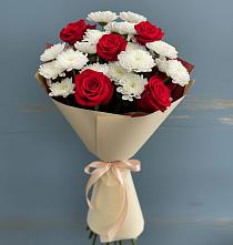 Букет цветов из:  Розы и Хризантемы в Пошехонье