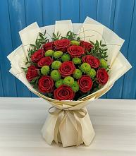 Букет цветов из:  Розы и Хризантемы в Пошехонье