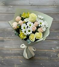 Букет цветов из:  Альстромерии, Розы и Хризантемы в Пошехонье