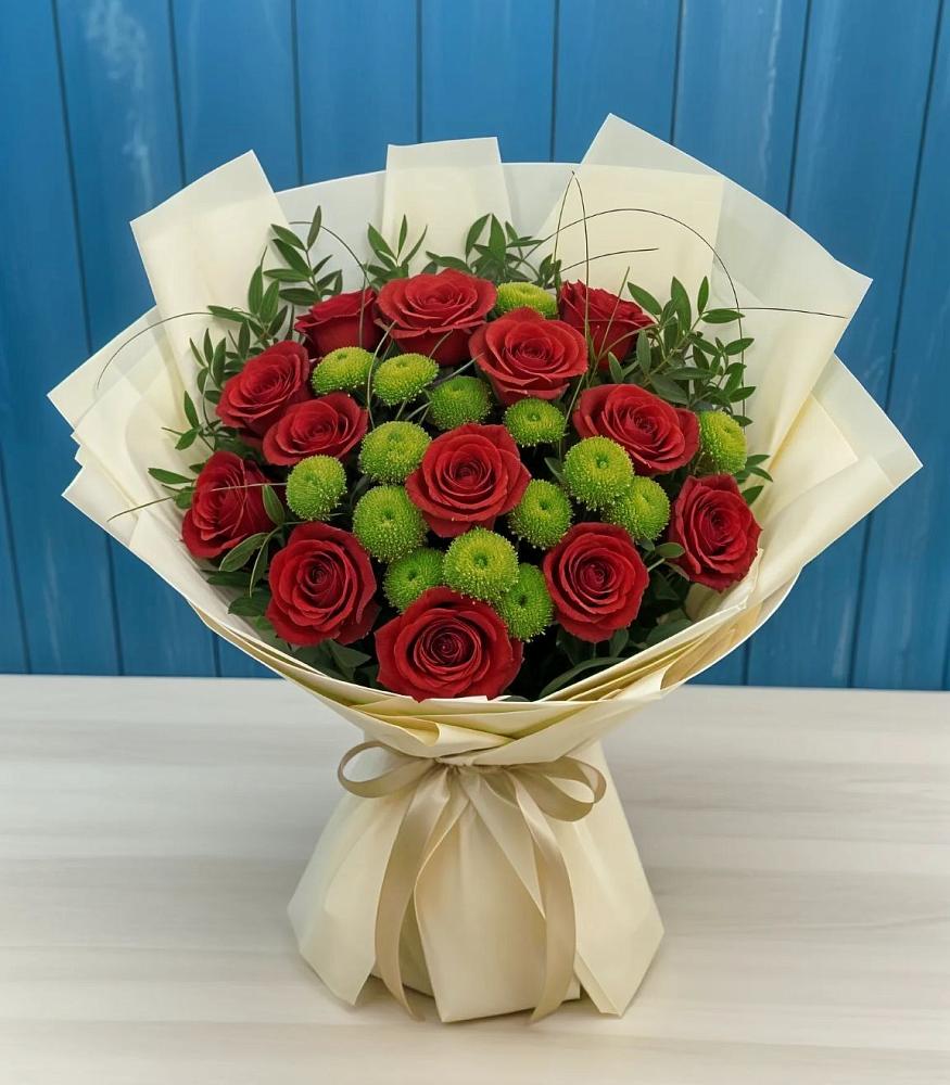 Букет цветов из: Розы и Хризантемы в Пошехонье